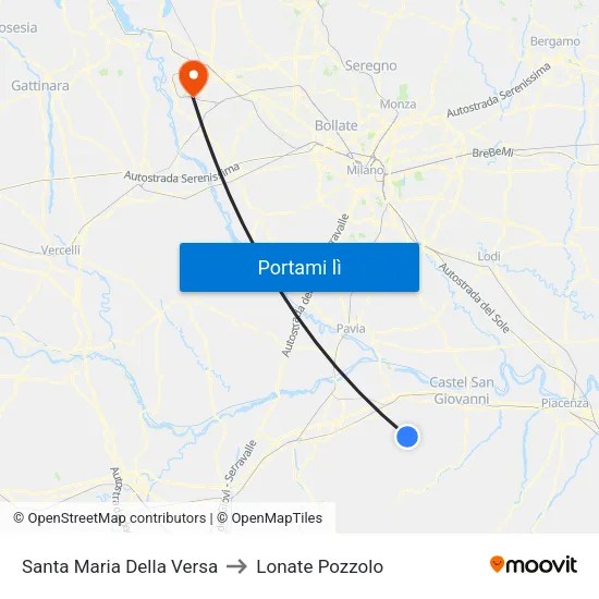 Santa Maria Della Versa to Lonate Pozzolo map