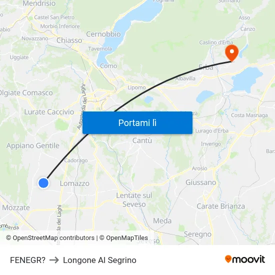 FENEGR? to Longone Al Segrino map