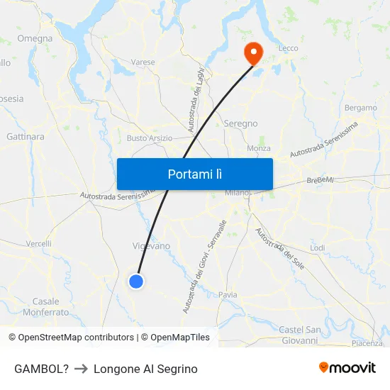 GAMBOL? to Longone Al Segrino map