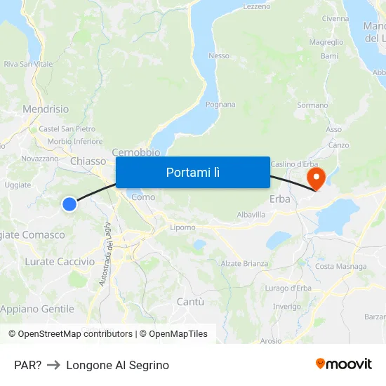 PAR? to Longone Al Segrino map