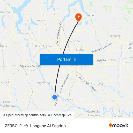 ZERBOL? to Longone Al Segrino map