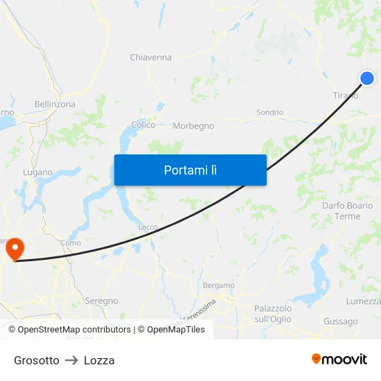 Grosotto to Lozza map