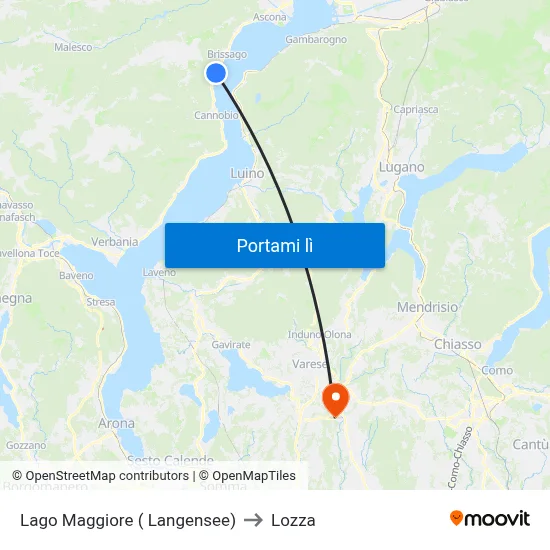 Lago Maggiore ( Langensee) to Lozza map