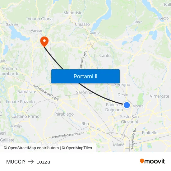 MUGGI? to Lozza map