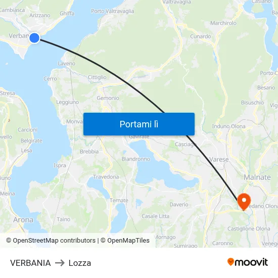 VERBANIA to Lozza map