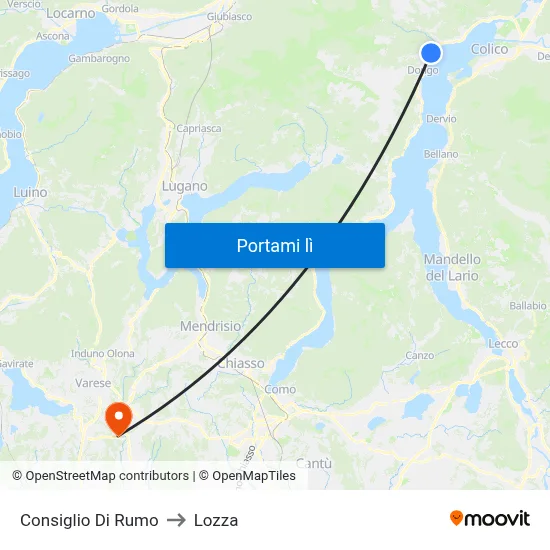 Consiglio Di Rumo to Lozza map