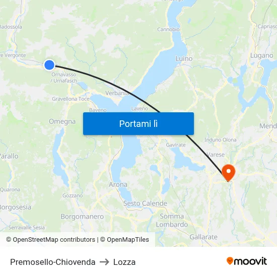 Premosello-Chiovenda to Lozza map