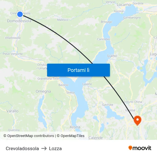 Crevoladossola to Lozza map