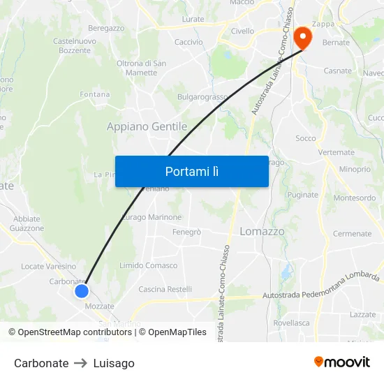 Carbonate to Luisago map