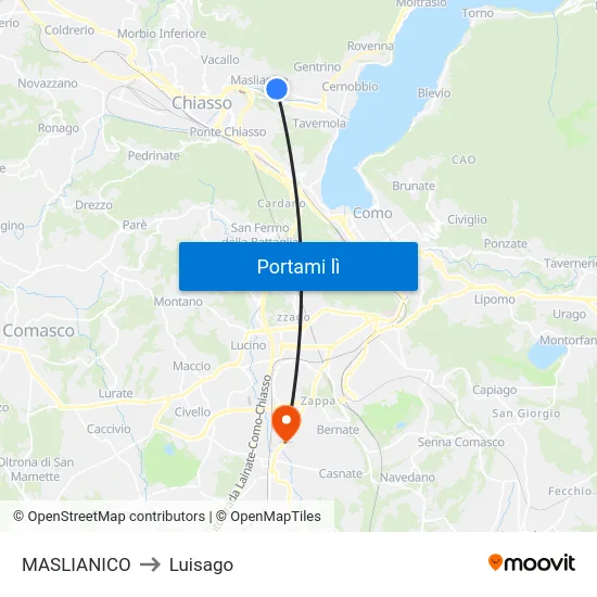 MASLIANICO to Luisago map