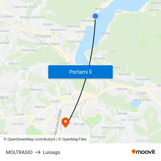 MOLTRASIO to Luisago map
