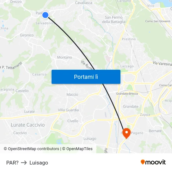 PAR? to Luisago map
