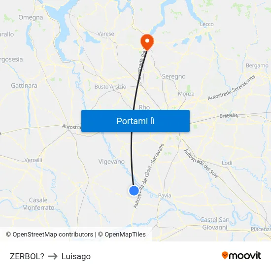 ZERBOL? to Luisago map