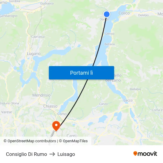 Consiglio Di Rumo to Luisago map
