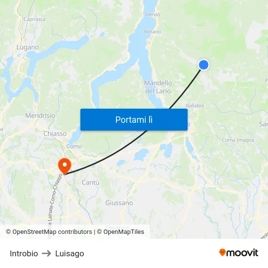 Introbio to Luisago map