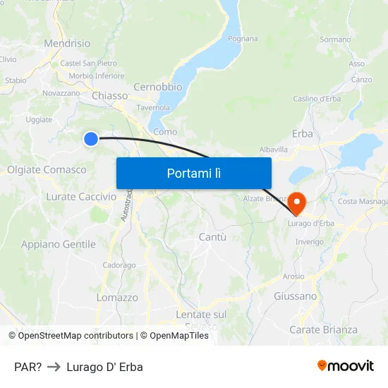 PAR? to Lurago D' Erba map