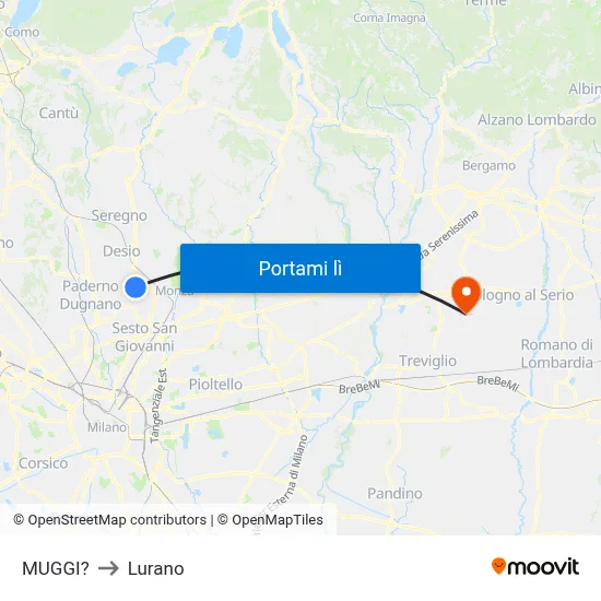 MUGGI? to Lurano map