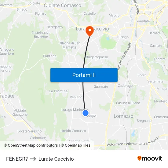 FENEGR? to Lurate Caccivio map