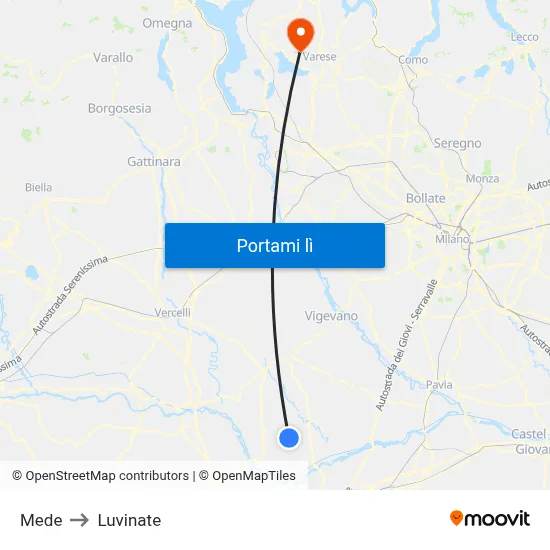 Mede to Luvinate map