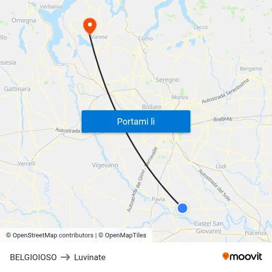 BELGIOIOSO to Luvinate map