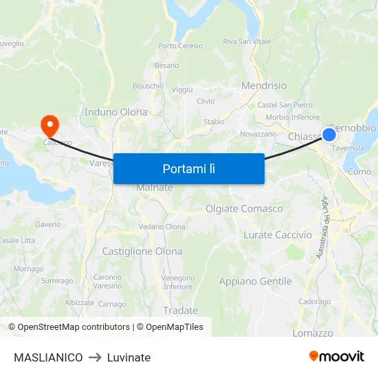 MASLIANICO to Luvinate map