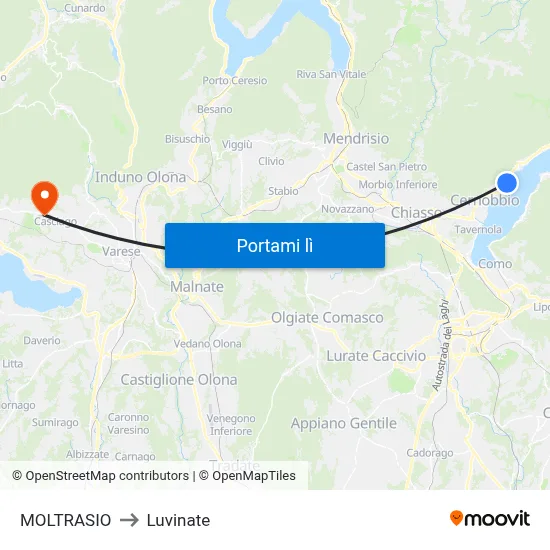 MOLTRASIO to Luvinate map