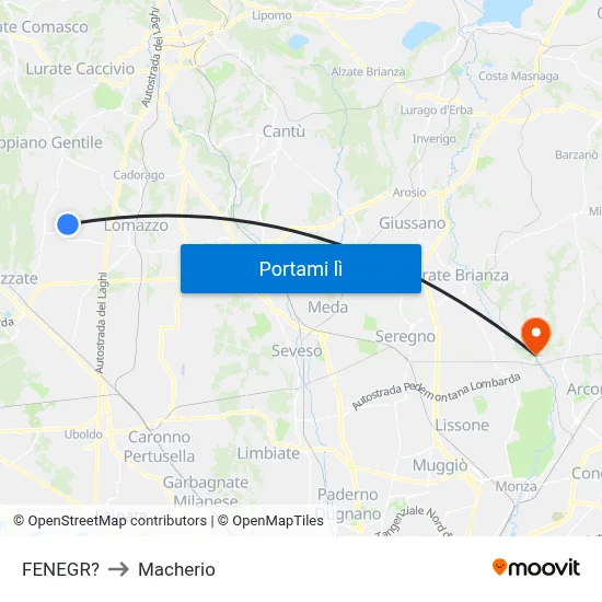 FENEGR? to Macherio map