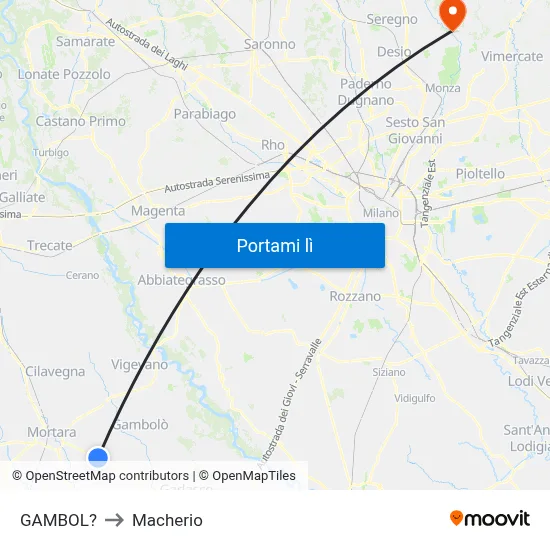 GAMBOL? to Macherio map