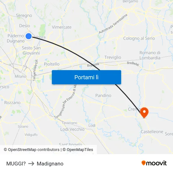 MUGGI? to Madignano map