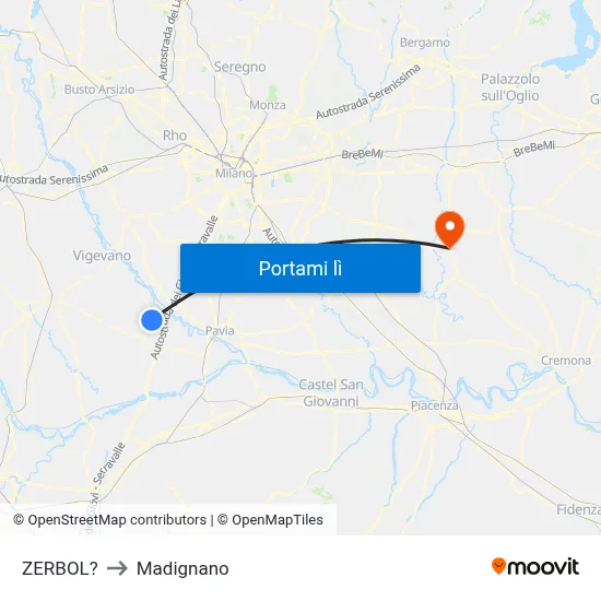 ZERBOL? to Madignano map