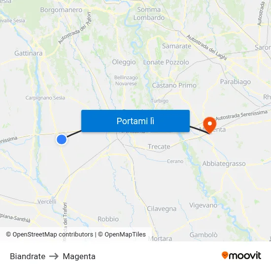 Biandrate to Magenta map