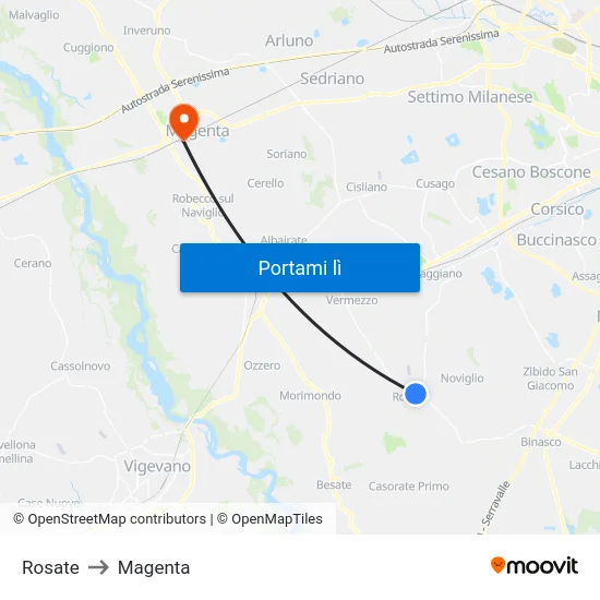 Rosate to Magenta map