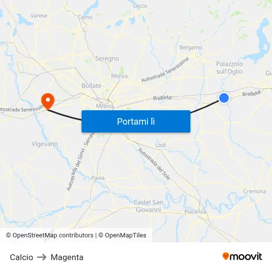Calcio to Magenta map