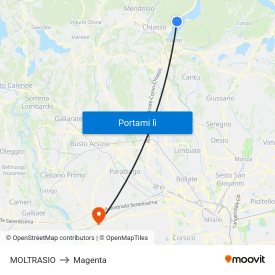 MOLTRASIO to Magenta map