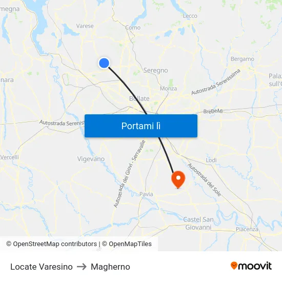 Locate Varesino to Magherno map