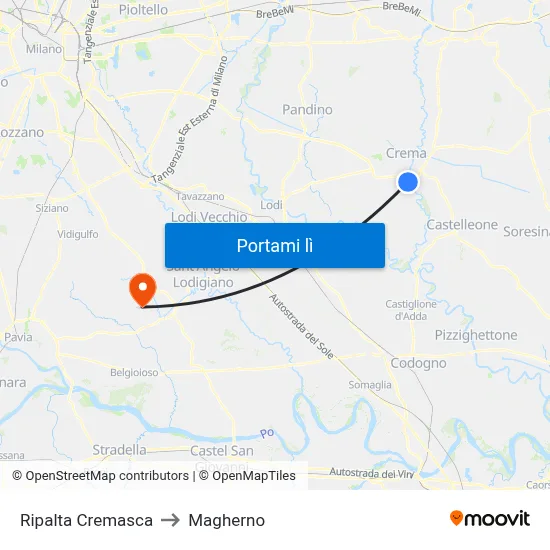 Ripalta Cremasca to Magherno map