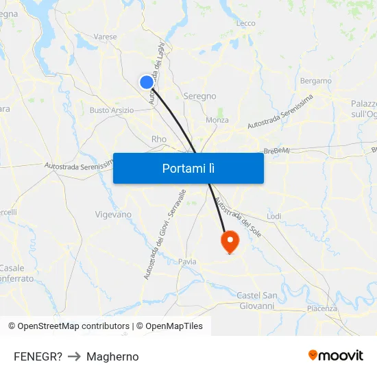 FENEGR? to Magherno map