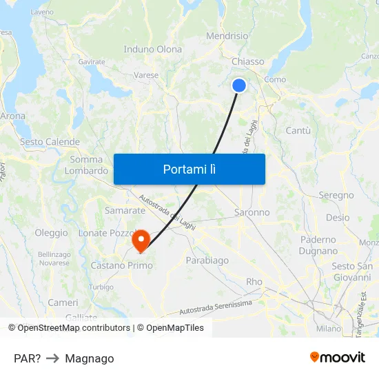 PAR? to Magnago map