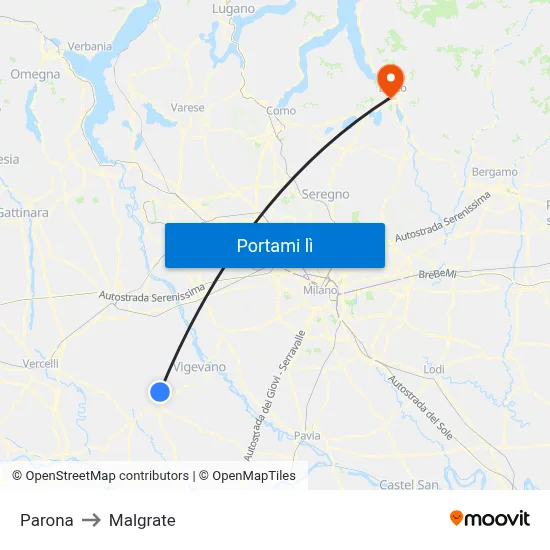 Parona to Malgrate map