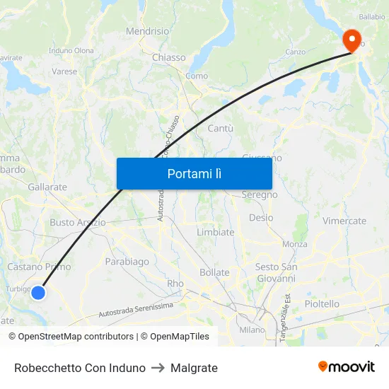 Robecchetto Con Induno to Malgrate map