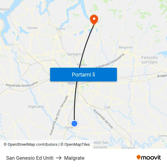 San Genesio Ed Uniti to Malgrate map