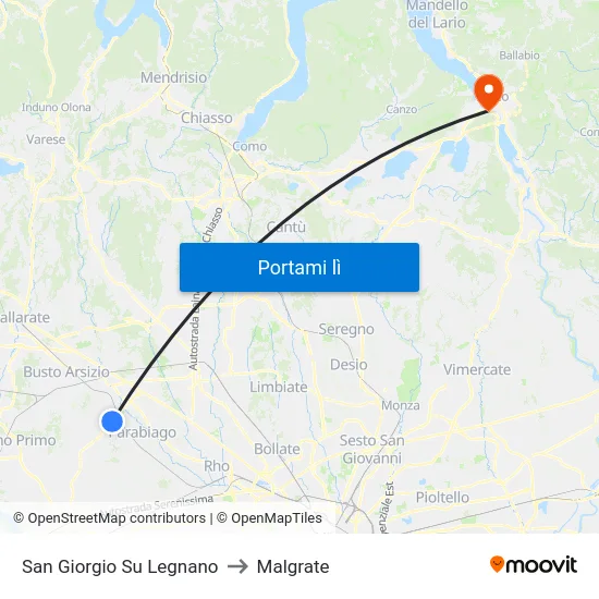 San Giorgio Su Legnano to Malgrate map