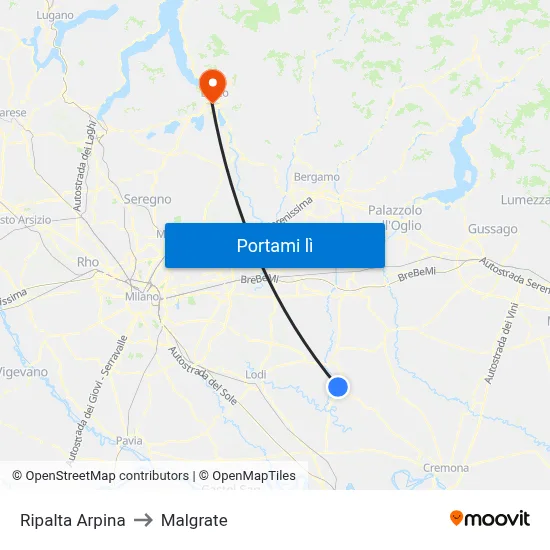 Ripalta Arpina to Malgrate map
