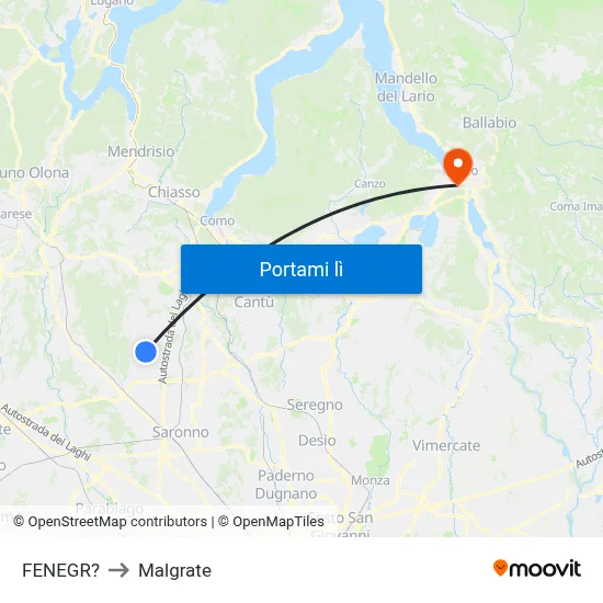 FENEGR? to Malgrate map