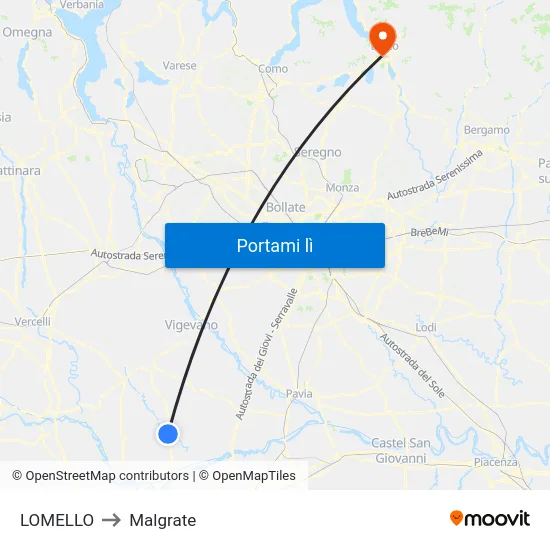 LOMELLO to Malgrate map