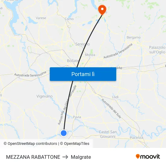 MEZZANA RABATTONE to Malgrate map