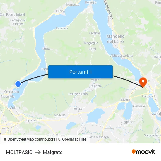 MOLTRASIO to Malgrate map