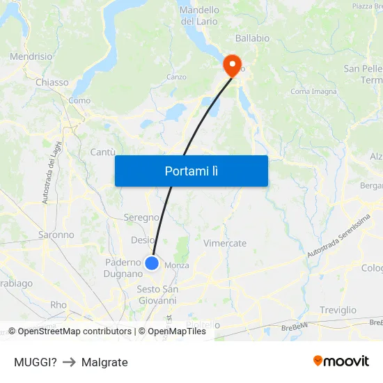 MUGGI? to Malgrate map