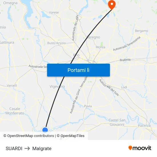 SUARDI to Malgrate map