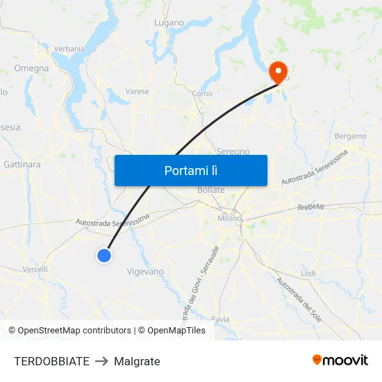 TERDOBBIATE to Malgrate map